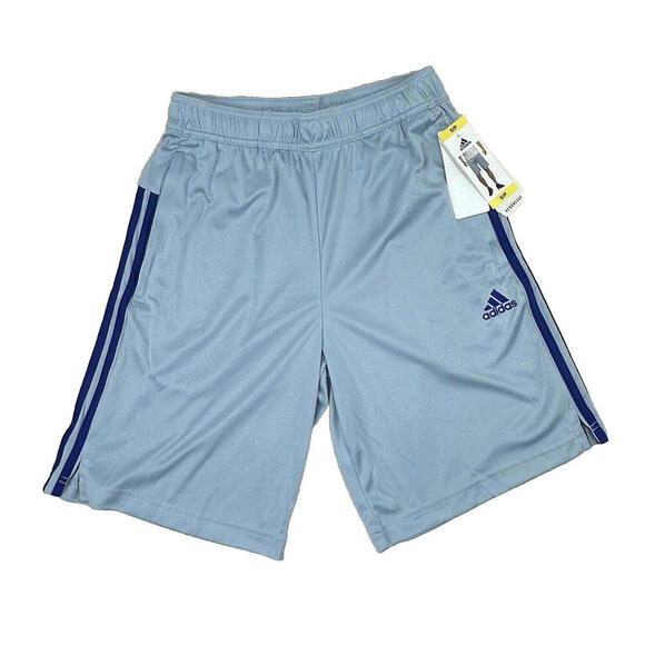 Adidas Men’s Active 3 Stripe Drawstring Shorts with Zipper Pockets - Picture 1 of 4